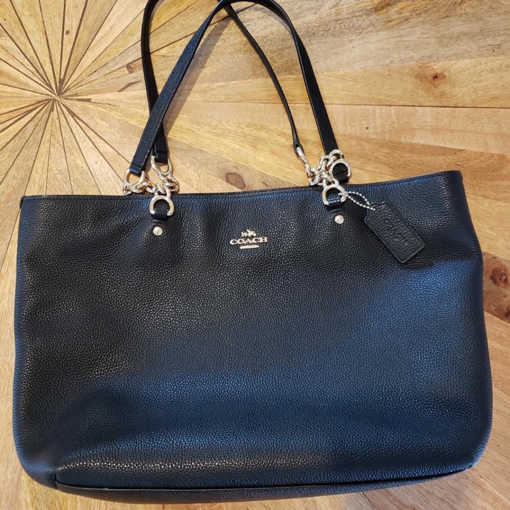 Coach Black Sophia Tote Purse